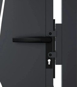vidaXL Πόρτα Κήπου Ανθρακί 100x150 εκ. Σχέδιο Χαλυβδόφυλλου