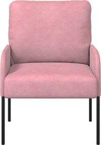 vidaXL Καναπέδες με μαξιλάρι 55cm Ροζ Κόντρα πλακέ