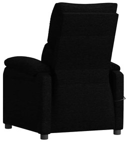 vidaXL Πολυθρόνα Μασάζ Μαύρη Υφασμάτινη