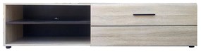Έπιπλο TV Solo 163x41x38cm Sonoma με Wenge και MDF Καμπυλωτό τελείωμα στις πόρτες
