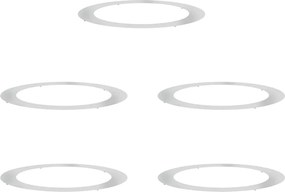 vidaXL κατάλληλο για επίπεδα δαχτυλίδια δέντρου 5 pcs Ασημί