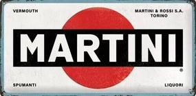 Μεταλλική πινακίδα Martini Logo White