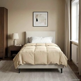 vidaXL Χειμερινό Παπλωματοθήκη 155 x 200 εκ. Χειμώνας Κρεμ Αναπνεύσιμο