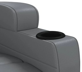 vidaXL Πολυθρόνα Ανακλινόμενη Γκρι από Συνθετικό Δέρμα