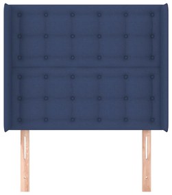 vidaXL Κεφαλάρι με Πτερύγια Μπλε 83x16x118/128 εκ. Υφασμάτινο