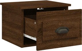 vidaXL Κομοδίνα Επιτοίχια 2 τεμ. Καφέ Δρυς 41,5x36x28 εκ.