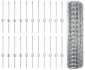 Τεντώτο με στήριγμα Ασημί 0,4 x 50 μ. Ατσάλι