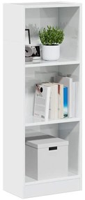 vidaXL Βιβλιοθήκη Γυαλιστερό Λευκό 40x24x109 εκ. Επεξεργασμένο Ξύλο