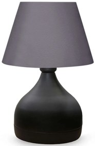 Φωτιστικό Επιτραπέζιο Hubert 0123713 22x14x32cm 1xE27 15W Grey-Black Megapap Metal, Fabric