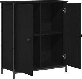 vidaXL Πλαϊνό γραφείο Μαύρη Οξυά 70 x 30 x 80 εκ. Επεξεργασμένο Ξύλο