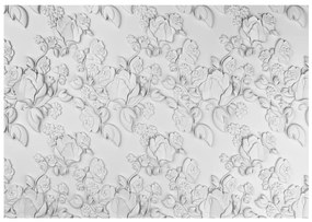 Φωτοταπετσαρία - White ornament: roses 150x105