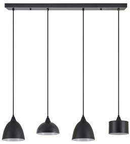SE21-BL-B10-4BL-MS123 ADEPT FLEX Black Metal Shade Pendant+