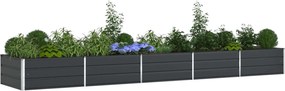 vidaXL Γλάστρα Ανθρακί 480 x 100 x 45 εκ Επικαλυμμένος Χάλυβας