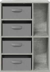 vidaXL Πλαϊνό γραφείο Γκρι Σκυροδέματος 60 x 33,5 x 84 εκ