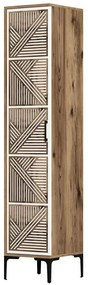 Ντουλάπα Μονόφυλλη Kumsal 845HCT5399 40x47,5x201,4cm Walnut-White Μονόφυλλη