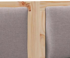 vidaXL Κεφαλάρι Άλλο Καφέ 200 cm Μασίφ ξύλο πεύκου