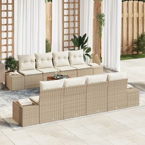 vidaXL Σετ Σαλονιού Κήπου 7 pcs Beige, λευκό 55 x 55 x 37 εκ