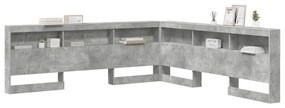 vidaXL Κεφαλάρι Αποθήκης Γκρι σκυροδέματος 180 cm Επεξεργασμένο ξύλο
