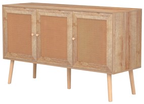 Μπουφές Μελαμίνης Colm-Συνθ. Rattan στις Πόρτες 120x39x70 Υ Εκ.