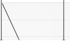 vidaXL Σετ Στύλων Φράχτη Ασημί 10 x 1.5 m Επικαλυμμένος Χάλυβας