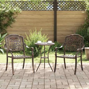 vidaXL Καρέκλα Κήπου 2 pcs Μπρονζέ 55 x 56.5 x 91εκ Αλουμίνιο