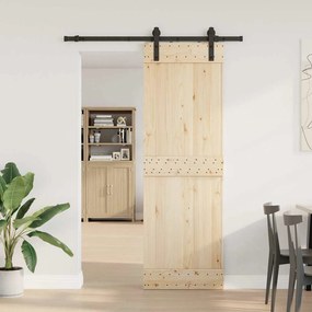 vidaXL Κιτ υλικού συρόμενης πόρτας 152 cm χάλυβα μαύρο