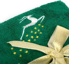 Χριστουγεννιάτικες Πετσέτες (Σετ 2τμχ) Dimcol Reindeer Green