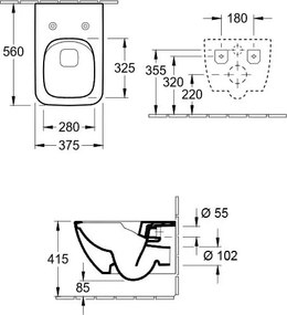 Creavit Elegant EG321 Rimless - Κρεμαστή λεκάνη
