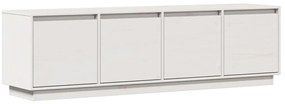 vidaXL Έπιπλο Τηλεόρασης Λευκό 156 x 37 x 45 εκ. από Μασίφ Ξύλο Πεύκου