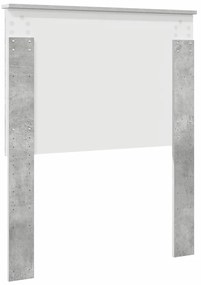 vidaXL Κεφαλάρι με κεφαλάρι Σκυρόδεμα Γκρι 80 cm Επεξεργασμένο ξύλο