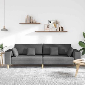 vidaXL Καναπές Σκούρο Γκρι 250 x 77 x 76 εκ. ύφασμα