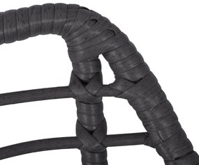 ΠΟΛΥΘΡΟΝΑ ΜΕΤΑΛΛΙΚΗ ΜΕ ΜΑΣΙΦ ΣΚΕΛΕΤΟ ΜΑΥΡΟ ΜΑΤ ΜΕ WICKER ΓΚΡΙ MOKA 60x56x84Υ εκ.HM5300.10