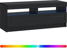vidaXL Ντουλάπα LED Τηλεόρασης Μαύρο Επεξεργασμένο Ξύλο