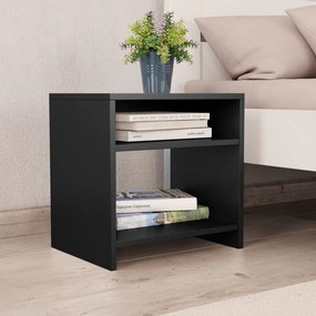 vidaXL Κομοδίνα 2 τεμ. Μαύρα 40 x 30 x 40 εκ. από Επεξ. Ξύλο
