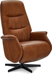 Delta Recliner Tan Leather/Black