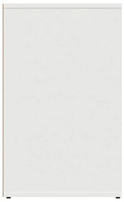 Ντουλάπι Γυαλιστερό Λευκό 80 x 40 x 65εκ.από Επεξεργασμένο Ξύλο - Λευκό