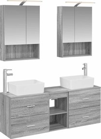 vidaXL Σετ Επίπλων Μπάνιου 5 pcs Γκρι Sonoma