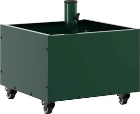 vidaXL Βάση ομπρέλας Πράσινο 45 x 45 x 45 cm Ατσάλι