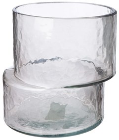 Βάζο 'Levels' Γυαλί Γκρι 14.5x16.5x16.5cm-05161272