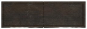 vidaXL Ράφι Τοίχου Σκούρο Καφέ 160x50x(2-6) εκ. Επεξ. Μασίφ Ξύλο Δρυός