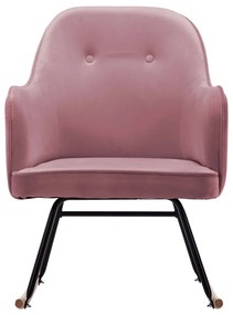 vidaXL Κουνιστή Πολυθρόνα Ροζ Βελούδινη