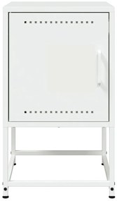 vidaXL Κομοδίνα 2 τεμ. Λευκό 36x39x60,5 εκ. από Χάλυβα