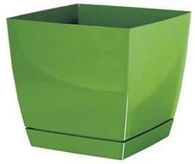Γλάστρα Με Πιάτο (13.5x13.5x12.4) Marhome Coubi Square Λαδί 09-DUKP135-370U