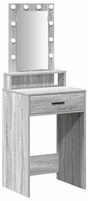 vidaXL Τραπέζι περιποίησης Γκρι 50 x 41 x 140 εκ. Επεξεργασμένο ξύλο