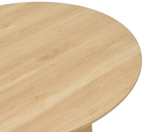 Τραπέζι σαλονιού Opols pakoworld mdf σε  φυσική απόχρωση Φ90x42εκ