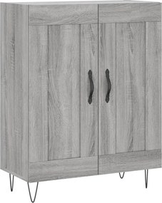 vidaXL Ντουλάπι Γκρι Sonoma 69,5 x 34 x 180 εκ. Επεξεργασμένο Ξύλο