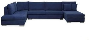 Γωνιακός καναπές Paris μπλε, σχήμα “Π” - 307x146x85cm -Αριστερή γωνία -PAR4102