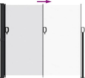 vidaXL Σκίαστρο Πλαϊνό Συρόμενο Λευκό 180 x 600 εκ.