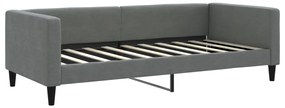 vidaXL Καναπές Κρεβάτι Συρόμενος Σκούρο Γκρι 90x190 εκ Ύφασμα Συρτάρια