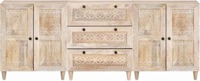 vidaXL Πλαϊνό γραφείο 3 pcs Λευκό 180 x 33,5 x 75 εκ.